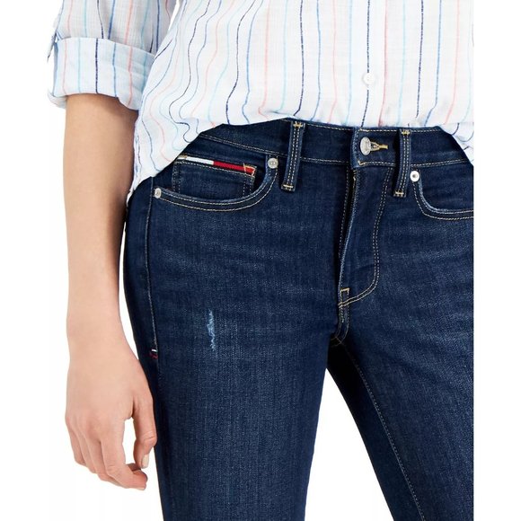 TOMMY HILFIGER JEANS Mid-rise Ankle Jeans - Size 0 / 25 - Picture 4 of 7